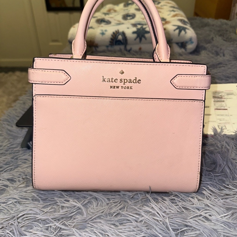 Kate Spade Pink Satchel with Gold Hardware